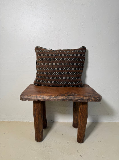 Small Hand-Woven Hanbel Cushion Cover | Brown Stripe No. 1