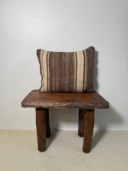 Small Hand-Woven Hanbel Cushion Cover | Brown Stripe No. 2