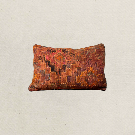 Medium Hand-Woven Hanbel Cushion Cover | Rust Tribal No. 2