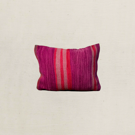 Small Hand-Woven Hanbel Cushion Cover | Pink Stripe No. 2