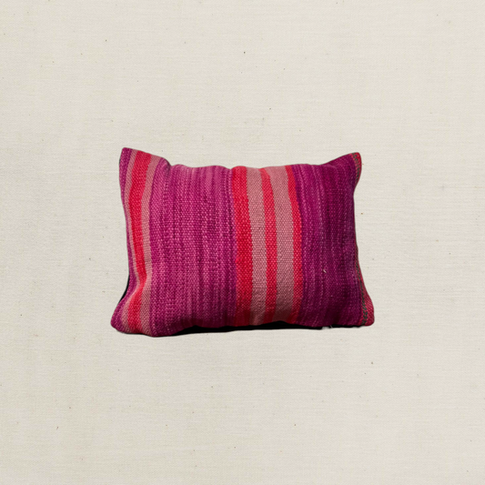 Small Hand-Woven Hanbel Cushion Cover | Pink Stripe No. 1