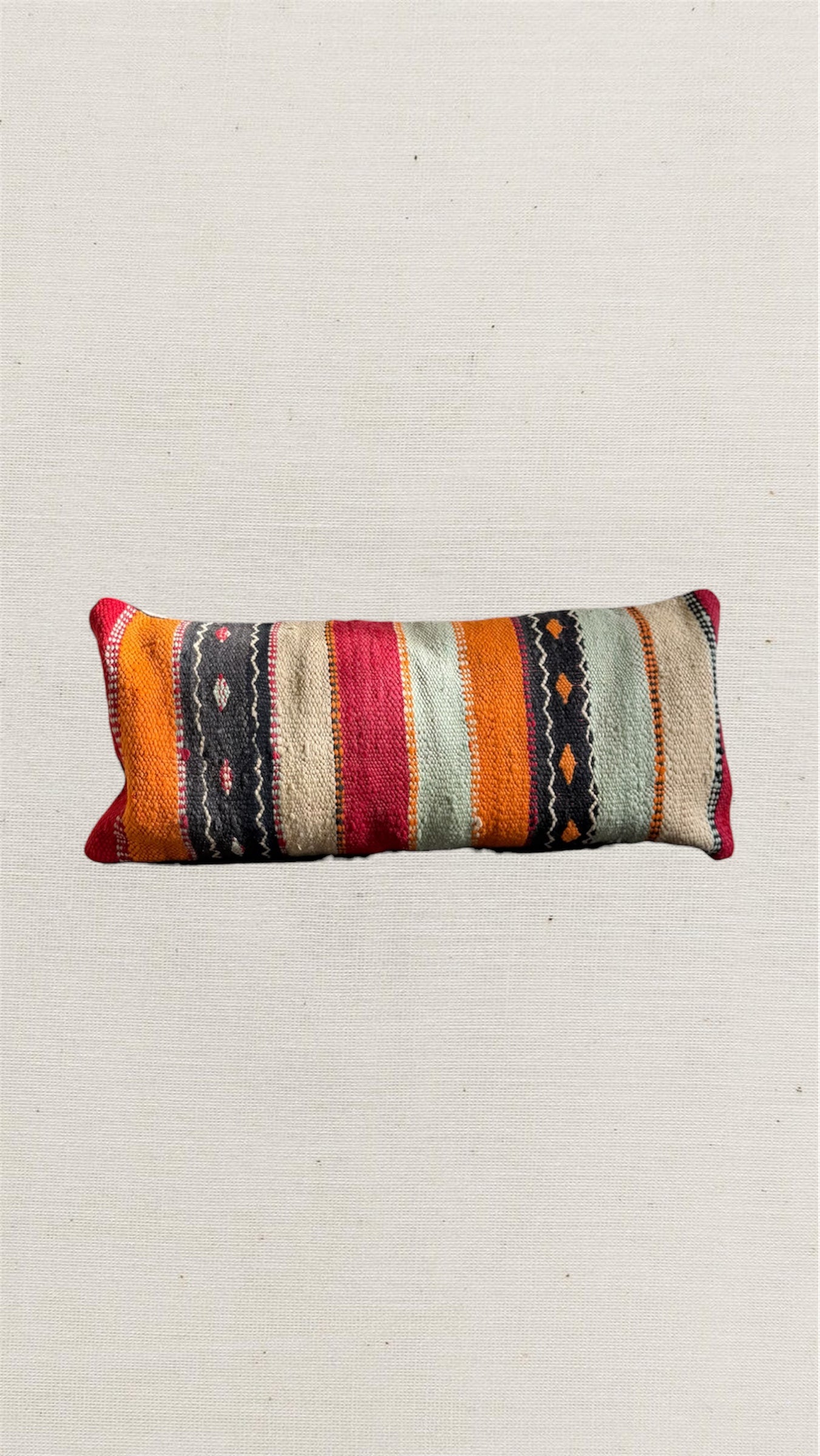 Large Hand-Woven Hanbel Cushion Cover| Lumbar Stripe No. 2