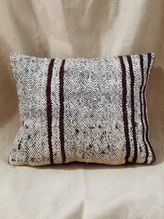 Moroccan Cushion Cover | Cream & Brown Stripe