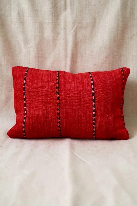 Moroccan Cushion Cover | Red Geometric